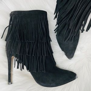 Steve Madden fringe booties